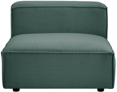 Vente-unique Fauteuil in groen ribfluweel RUZOLO