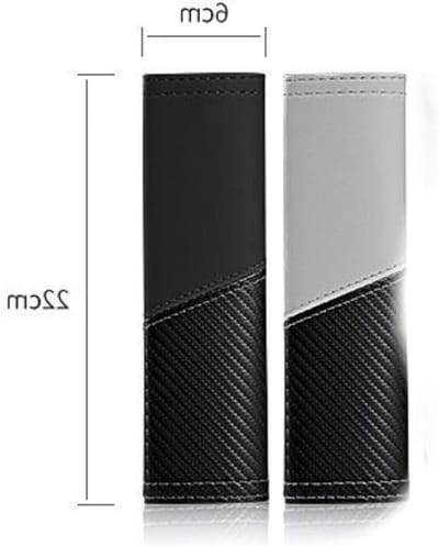 Gordelbeschermers - Schouderpads Veiligheidsgordel - Comfortabel Rijden - Koolstofvezelstructuur - 2 stuks - Zwart