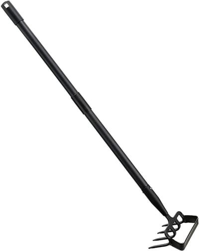Tuinhark - Gereedschap - Tuinonderhoud - Verstelbare steel - 52 cm - Zilver