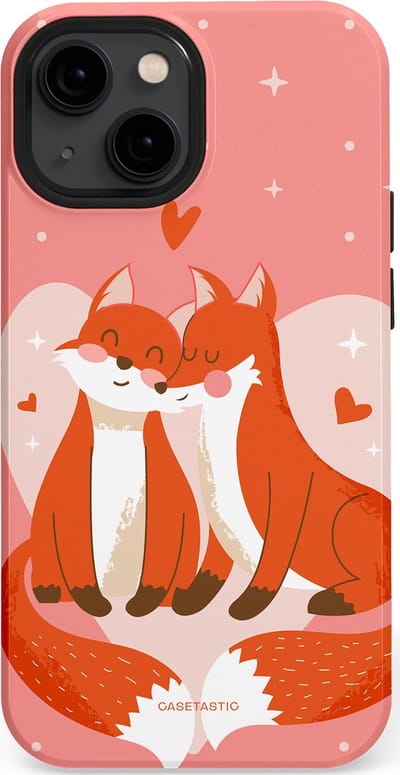 Casetastic Hoesje Geschikt voor Apple iPhone 13 Mini Magsafe - Stijlvolle Beschermende Duo-layer Case - Vossenzoen