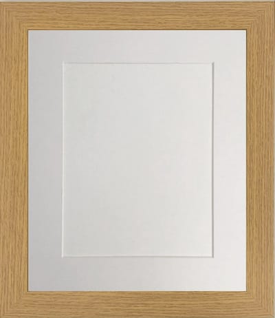 Eiken fotolijst A4 met witte houder - 20 x 16 cm