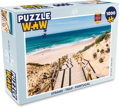 Puzzel Strand - Trap - Portugal - Legpuzzel - Puzzel 1000 stukjes volwassenen