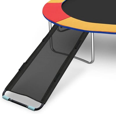 Trampoline Glijbaan - Veilige Toegang - Speelplezier Vergroten - Robuuste Constructie - 150 cm Lengte - Zwart