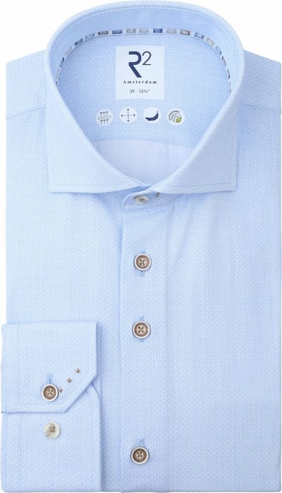 R2 Overhemd Oxford Lichtblauw - Maat 39 - Heren - Overhemden Casual
