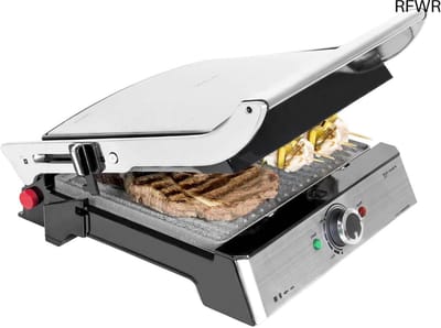 RFWR® Elektrische Grill met 2000 W Vermogen en Afneembare Platen - Geschikt voor Grillen en Bakken