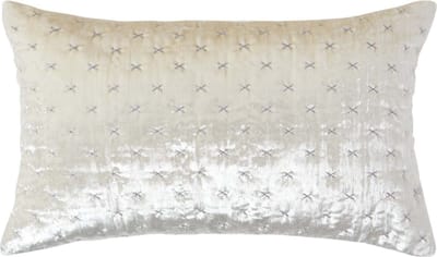 Homescapes Luxe crèmekleurige fluwelen kussenhoes 30 x 50 cm