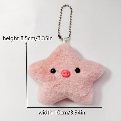 Creatieve zachte knuffel Capybara Pluche pop Ster piep speelgoed Cartoon tas hanger Sleutelhanger Rugzak Auto tas Sleutelhanger beige