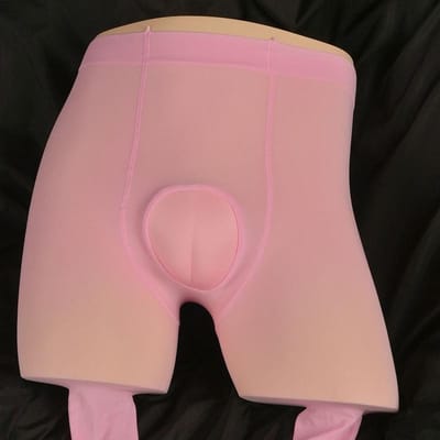 Heren Crossdresser Panty's Sissy Lingerie Verbergende Gaff Leggings Sokken Transgender Panty's Kousen Pseudo-Meisje Onzichtbare Panty's for weight 50-90kg pink