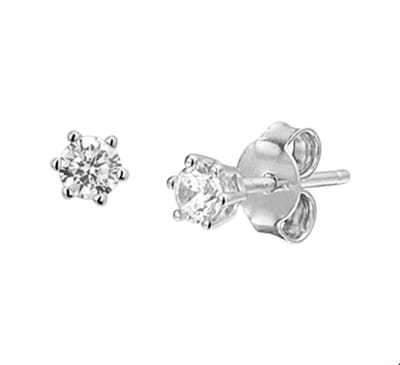 TFT Oorknoppen Zirkonia Zilver Gerhodineerd Glanzend 3mm