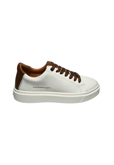 albbldm-9010-wdn Alexander Smith Wit leder voor heren