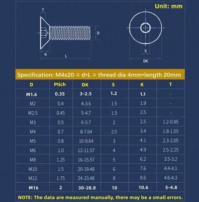 Dailygoods- Inbusschroef Verzonken Kop A2 - M8x40mm - 10 Stuks - Bevestigingsmiddelen - Binnenzeskant - Geschikt voor Diverse Toepassingen - Machineschroeven