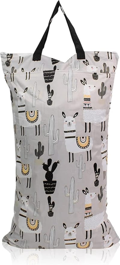Wetbags kinderdagverblijf, waterdichte tas met dubbele ritssluiting om op te hangen, wasbaar en herbruikbaar, geschikt voor babyluiers, fitness, strand, zwembad, natte zak, Dw05, mode De MHwan Store openen