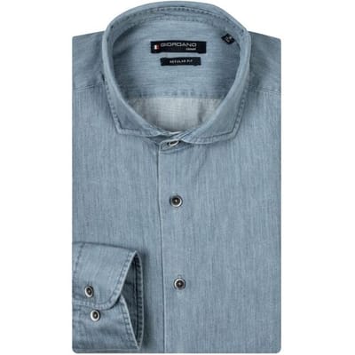 Giordano Overhemd Row Colorful Twill Licht Blauw / male