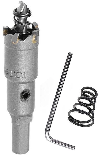 Dailygoods- Gatsnijder Heavy Duty - Gatzaagset 15mm - Hoogwaardig Staal - Trillingsarm - Chroom Afwerking - Opening Diepte 28mm - Gatzaag