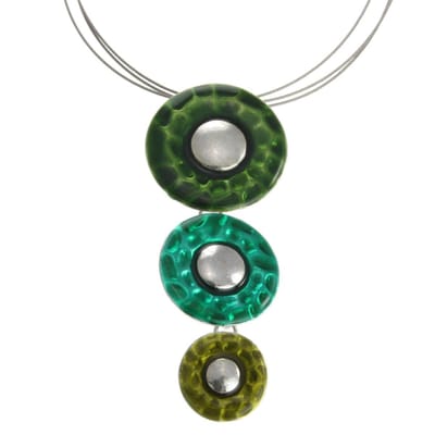 Behave ketting - Decoratieve cirkelvormige hangers - Mode accessoires - Nikkelvrij - 42,5 cm