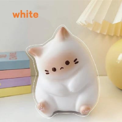 Kat Langzaam Rijzend Squishy Speelgoed, Kawaii Kat Stressbal Voor Bureau Cadeau Zacht Schuim Knijpspeelgoed Voor Stressverlichting En Ontspanning wit