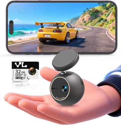 Dashcam Auto - Autocamera Videorecorder - Veilig Rijden - 2K Resolutie Spraakbesturing - 32GB Kaart - Zwart