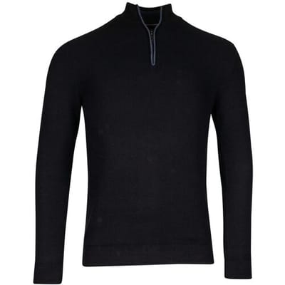 Baileys Trui Half Zip Structure Knit Navy / male