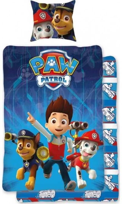 Nickelodeon - Paw Patrol - Dekbedovertrek - Eenpersoons - 140x200cm - Kussensloop 63x63cm - 100% Katoen.