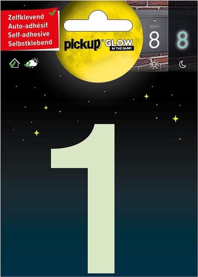 Pickup Glow in the dark Huisnummer 1 - 7 5 cm
