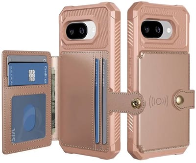Portemonnee Hoesje Geschikt voor Google Pixel 10a - Back Cover met Pasjeshouder - Telefoonhoesje voor Pinpas - Kaarthouder op Achterkant - Case met Magneet Roze