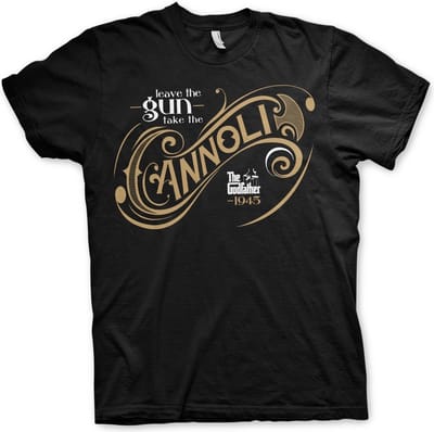 The Godfather Heren Tshirt -M- Leave The Gun, Take The Cannoli Zwart