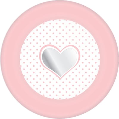 Ootje Kadootje Roze Bordjes met Hart 8 stuks OK 0206