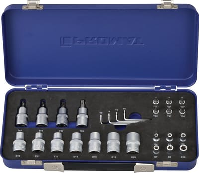 Promat dopsleutelset torx - 1/4" en 1/2" - 4000821186