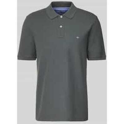 Fynch-Hatton Polo Uni Cotton Asphalt / male