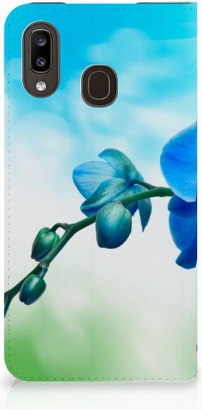 Samsung Galaxy A30 Smart Cover Orchidee Blauw - Cadeau voor je Moeder