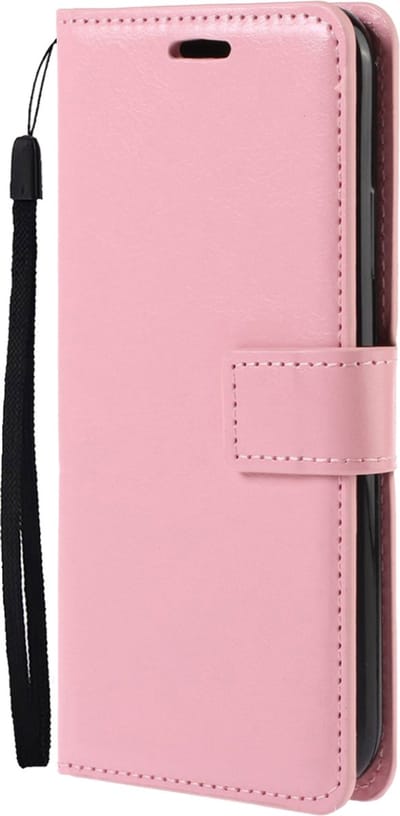 Hoes - Met Pasjeshouder - Geschikt voor OnePlus Nord CE 2 - Luxe Bookcase Portemonee - Flip Case - Kunstleer Book Case - Flipcase - Book Cover - Walletcase - PortemonneeHoes - Lichtroze