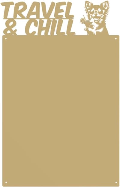 Anwicar Rechthoekige Magneet Bord - Magnetisch memobord - Magnetisch prikbord - Goud - 50x80 cm