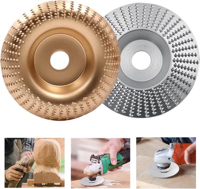 Houtsnijschijven - Slijpschijven hout - Houtbewerking vormen - Duurzaam koolstofstaal - 100mm 16mm - Goud Zilver