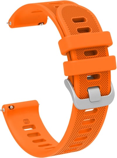 Siliconen bandje - geschikt voor Garmin Venu (2 Plus) / Venu SQ (2) / Vivomove (Style - Sport) / Vivoactive 3 / 5 / 6 / Forerunner 55 / 165 / 245 / 645 / 570 - 42mm - oranje