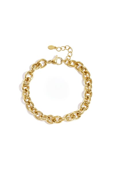 Goudlief.nl Robuste schakelarmband - Goudkleur