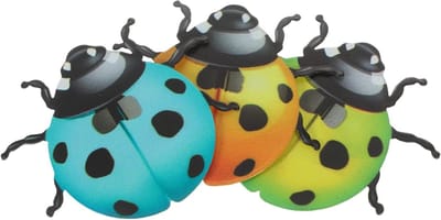 Lieveheersbeestjes Decoratie - Wandkunst Buiten - Tuin Aankleden - Set van 3 stuks - 4.91 inch - Diverse kleuren