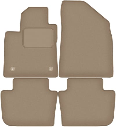 Wielganizator WLG-CARLUX Serie - Auto Velours Matten - MG 4 Hatchback 2022 - Beige