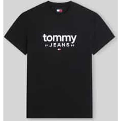 Tommy Jeans T-shirt Tjm Slim Graphic Tee Dm0dm23376 Bds Black Mannen Maat - M