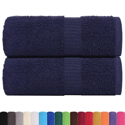 vidaXL - Gastendoekjes - FROGN - 2 - st - 30x50 - cm - 360 - g/m² - marineblauw