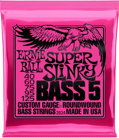 Ernie Ball 2824 Super Slinky Bassnaren 5-Snarig (40-125)