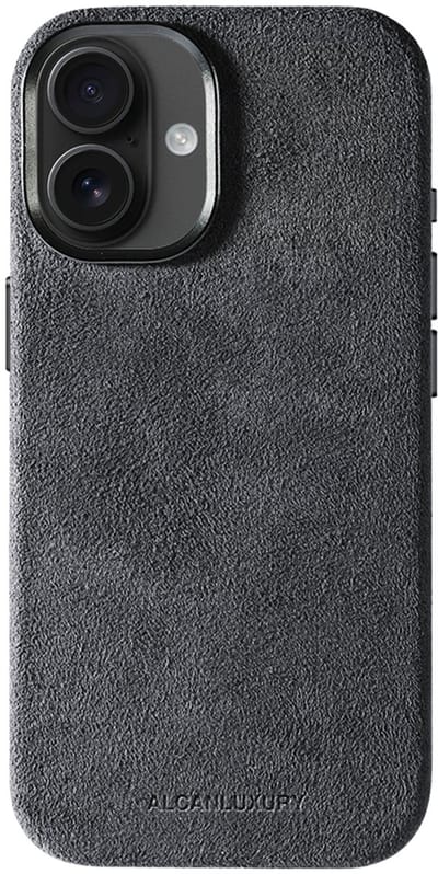 Alcanluxury Alcantara telefoonhoesje geschikt voor Apple iPhone 17 - Space Grey