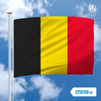 Vlag Belgie 225x350cm - Glanspoly