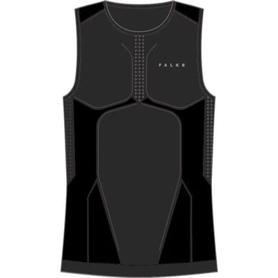 FALKE Warm Singlet sneldrogend functioneel materiaal mouwloze functioneel shirt heren zwart - maat S