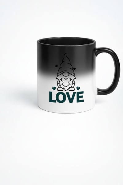 Magische Mok Liefde Gnome met Hart - Warmtegevoelige Koffiemok