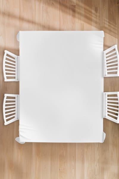 Tafelkleed - Tafellaken - 180x240 cm - Wit - Kleuren - Neutraal - Binnen en Buiten