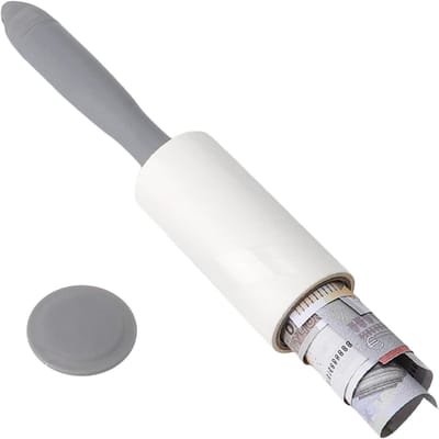 Pluisrol met geheim vak - 25 x 4,7 cm - verborgen kluis - pluisverwijderaar voor contant geld - ShopVlot