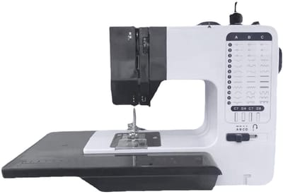 Naaimachine - Mini Naaimachine - 12 Steken - Elektrische Naaimachine - Dubbele Draad - Verlengtafel - Wit - 30.5×11×26 cm