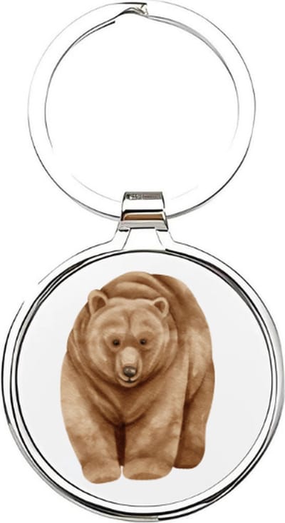 Akyol - Beren Sleutelhanger - beer - Dierenliefhebbers - Grizlybeer - teddybeer. - dieren - dier - cadeau voor dierenliefhebbers - teddy - zoogdier - dierentuin - dierentuindieren - bruine beer - 4 x 7,5 CM