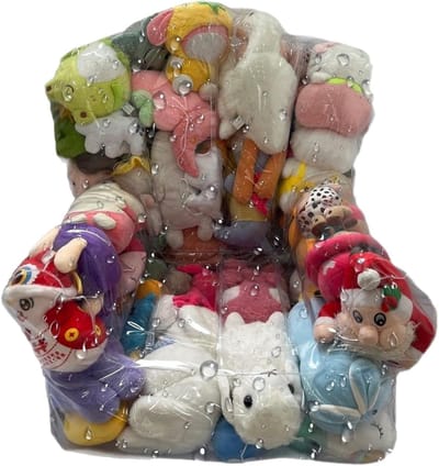 Zitzak met opbergruimte - Speelgoed organizer - Knuffels opbergen - Doorzichtig materiaal - Maat S - Veelkleurig