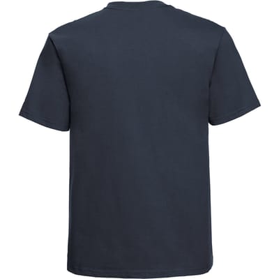 Russell Heren Klassiek Gekamd Katoen Zwaargewicht T-shirt (Franse marine)